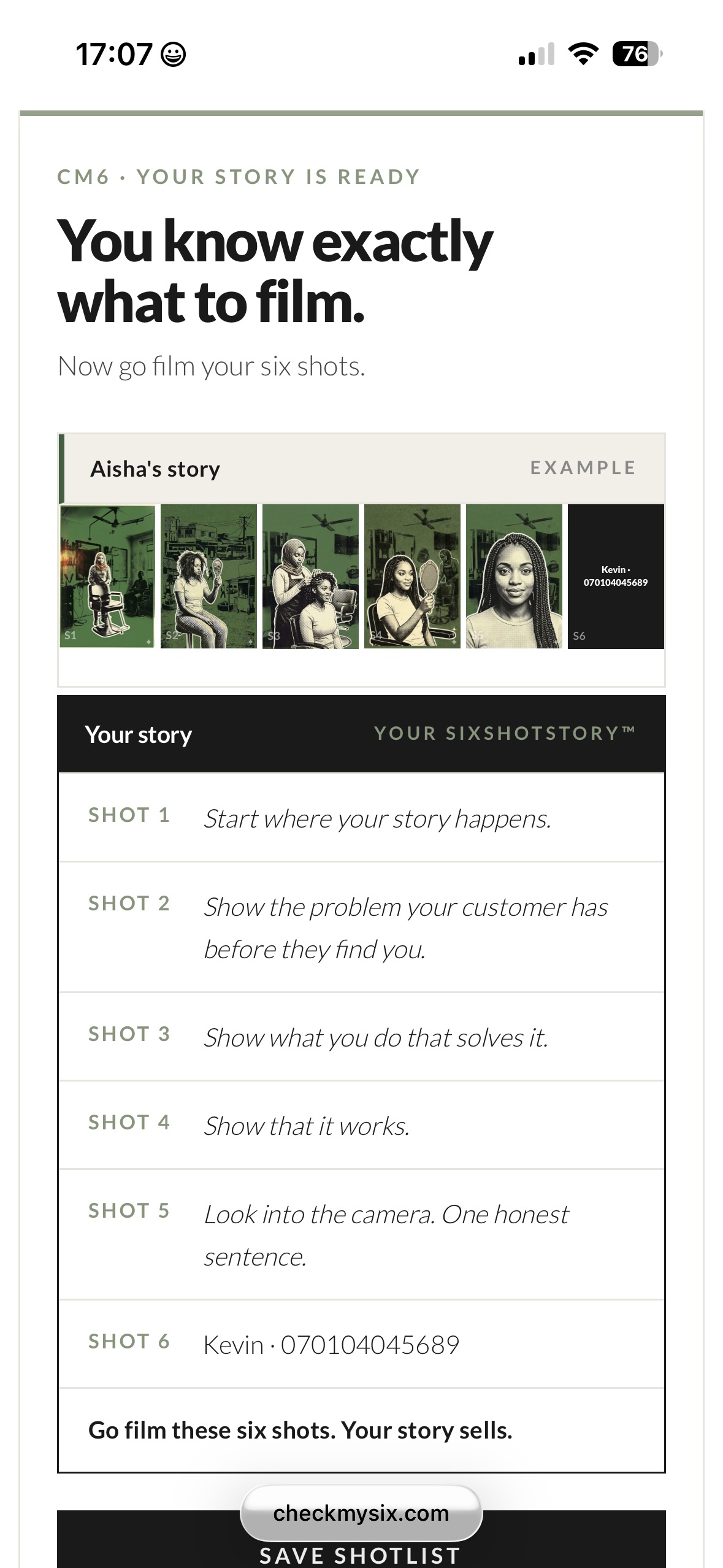Your selling story ready